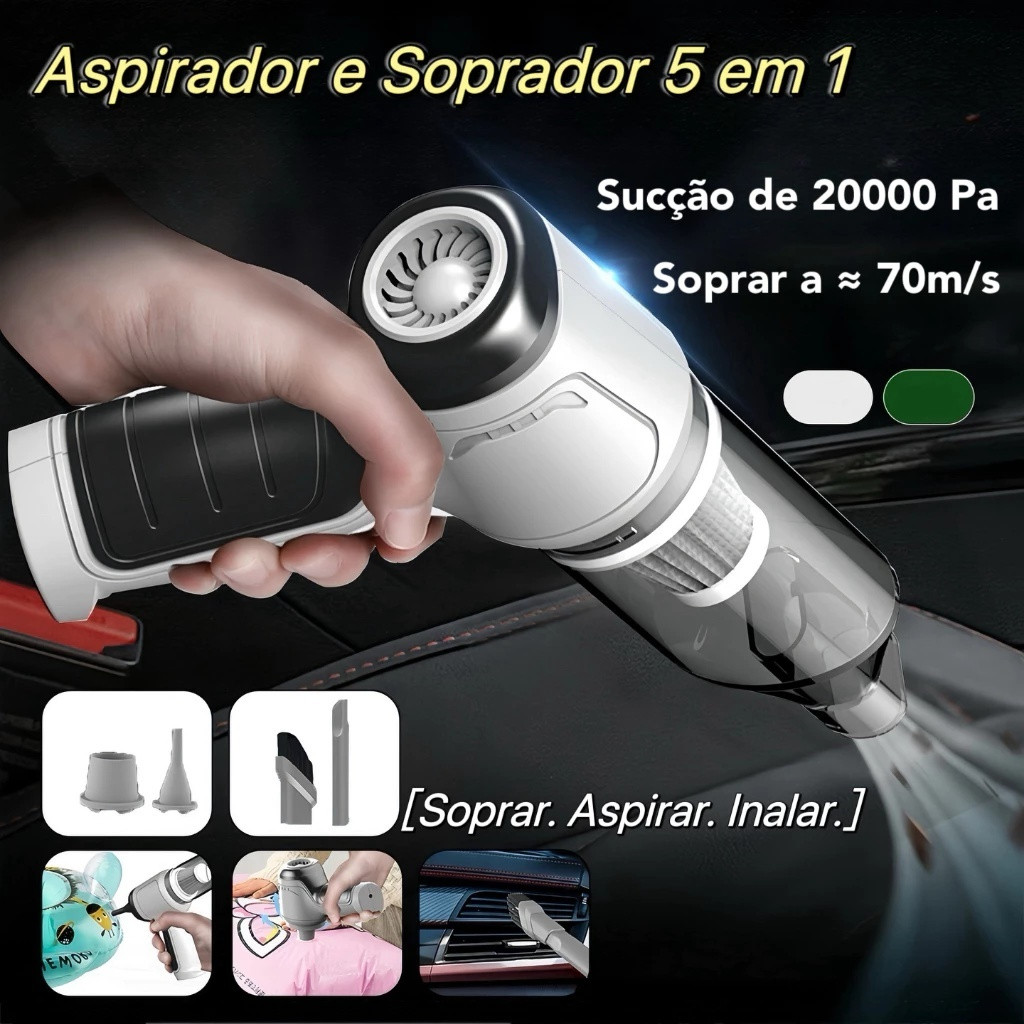 Mini Vacuum Cleaner Blower Vacuum 3 In 1 Portable Air Cleaner Usb Cordless For Car