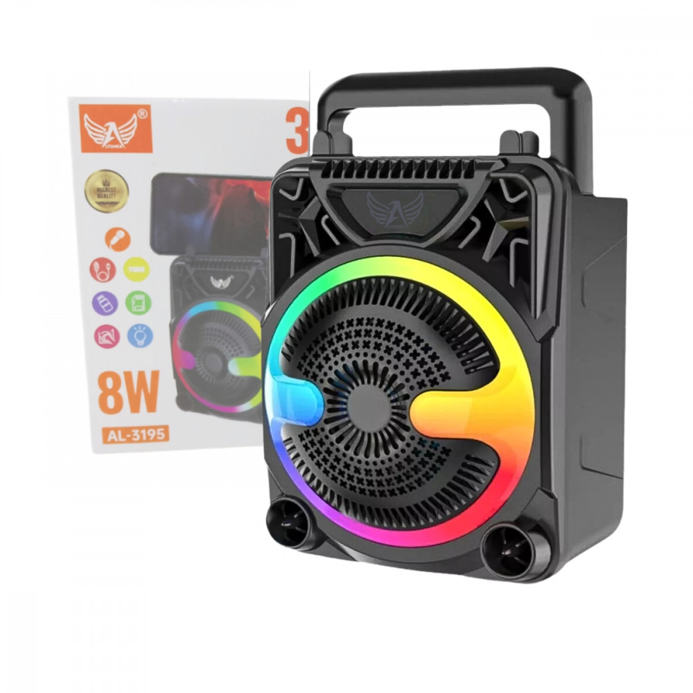Som Bluetooth LED RGB 8W - Portátil e Estiloso!
