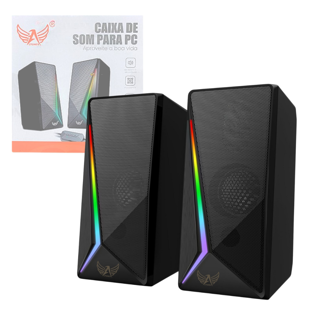 Caixa de Som RGB Bluetooth - Som Potente e Estiloso!