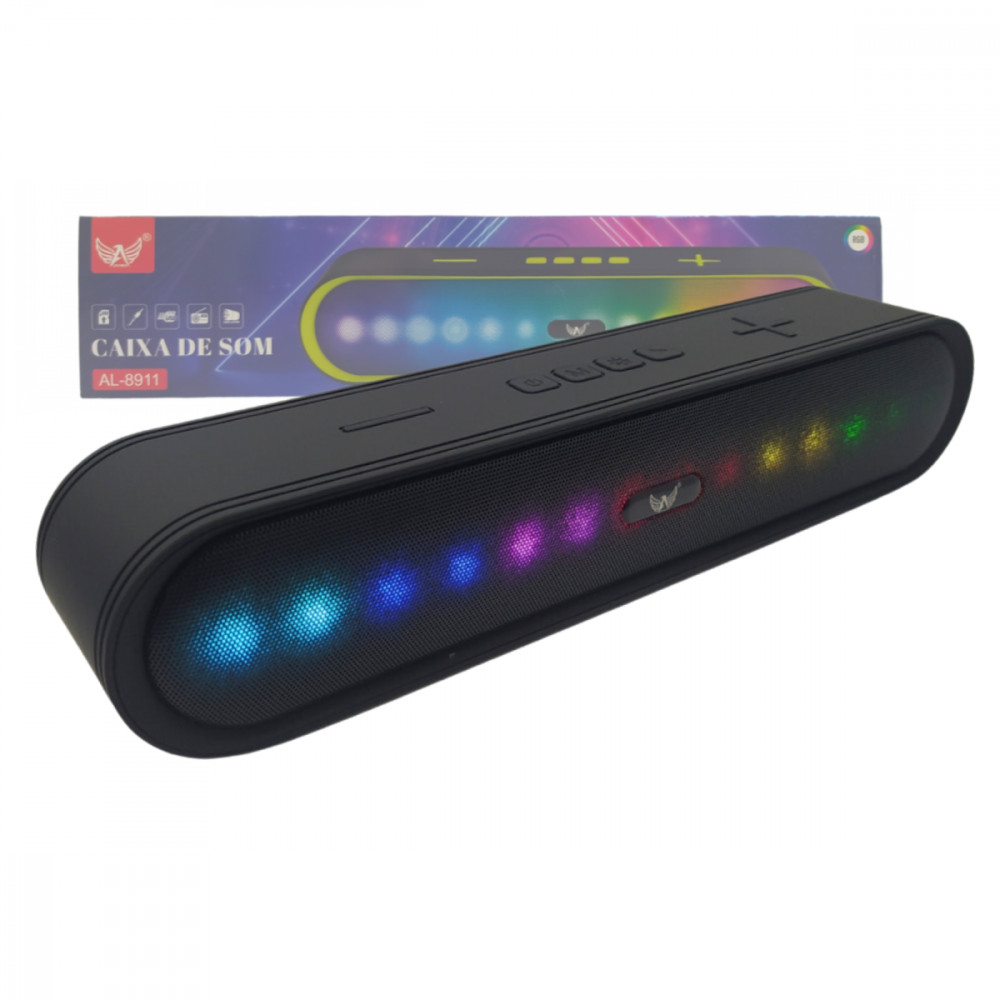 Som Bluetooth Portátil LED RGB - Altomex AL-8911
