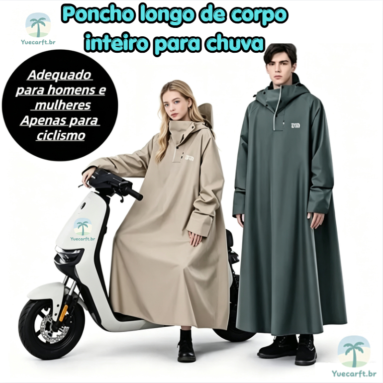 Raincoat for electric cars, battery-powered motorcycles, long rainproof poncho for men and women