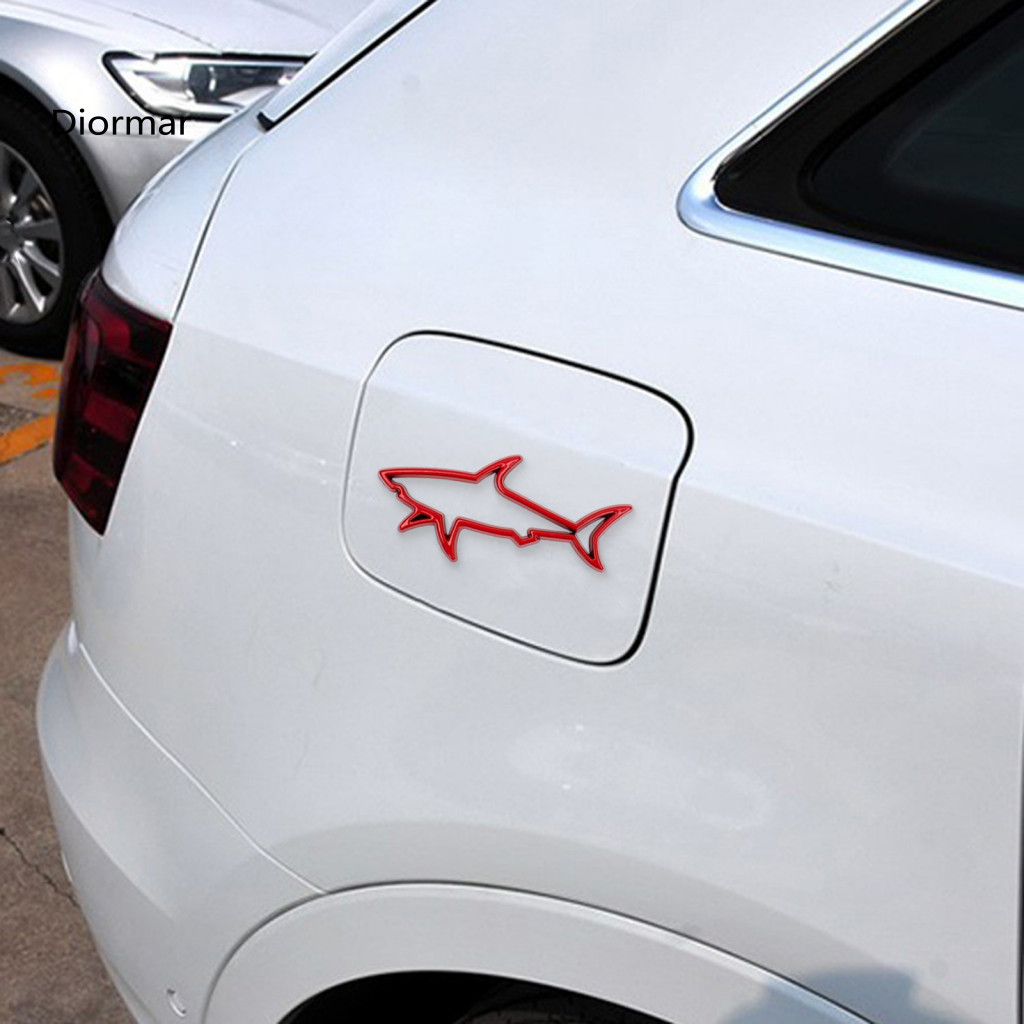 Electric Vehicle Decal Car Body Zinc Alloy 3d Shark Sticker Hollow for Motorcycle Side Badge Waterproof Metal Emblem for