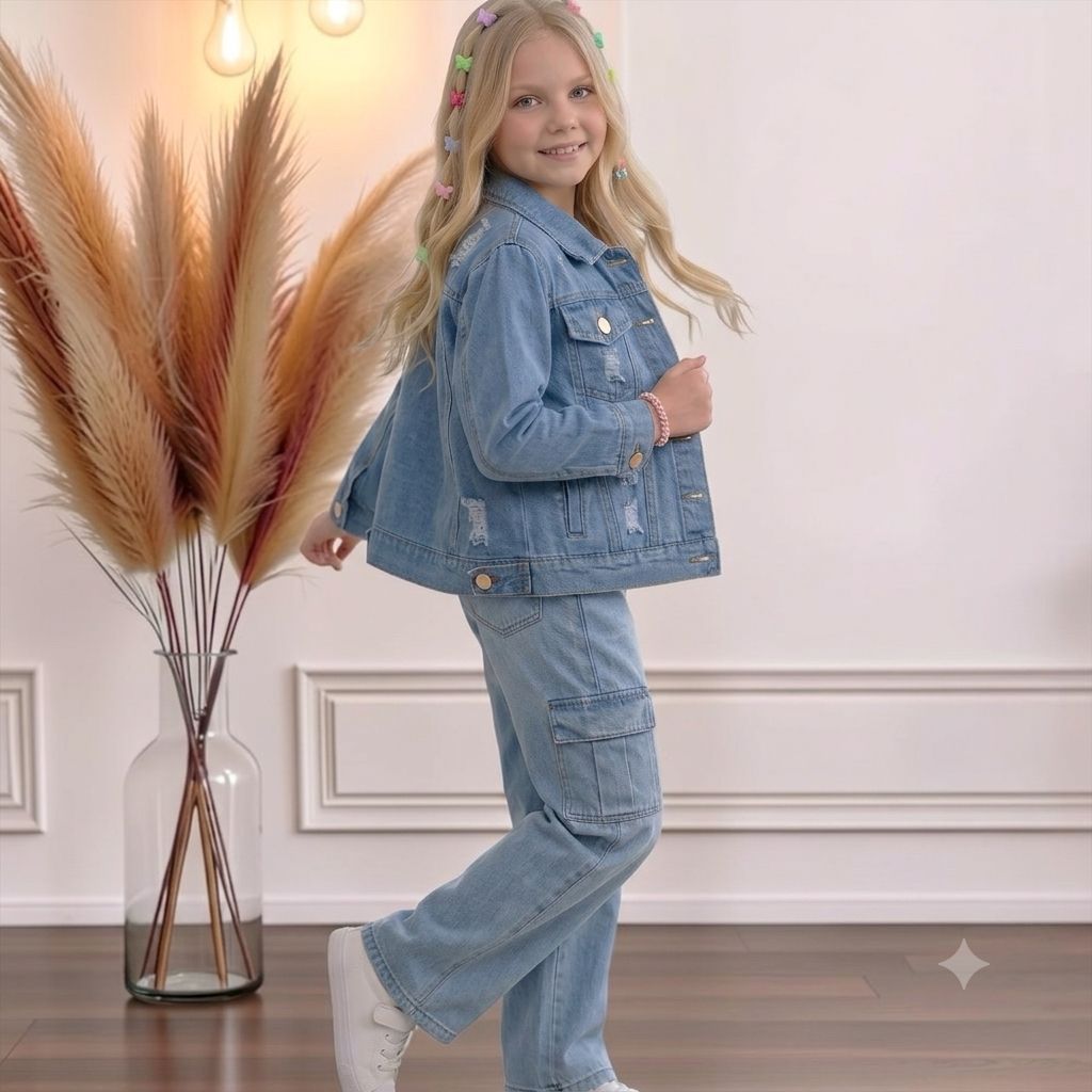 Jaqueta Jeans Menina infantil e juvenil