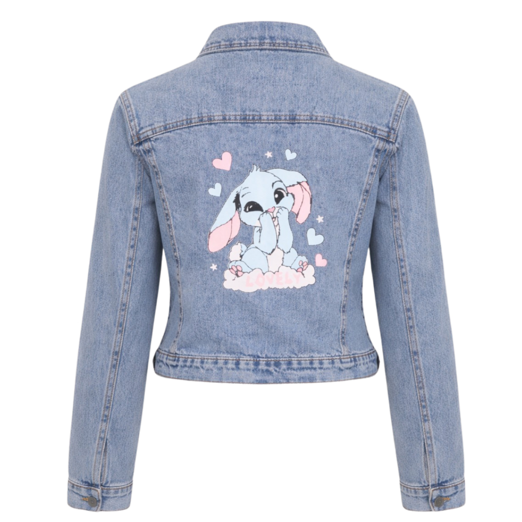 Jaqueta Jeans Infantil Menina Marmorizada – Blusa de Frio Juvenil Fashion 10 ao 16