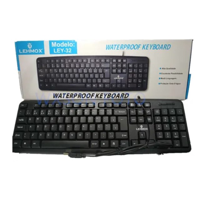 Teclado Usb Profissional Ley-32 Waterproof Prova D'agua Favorito