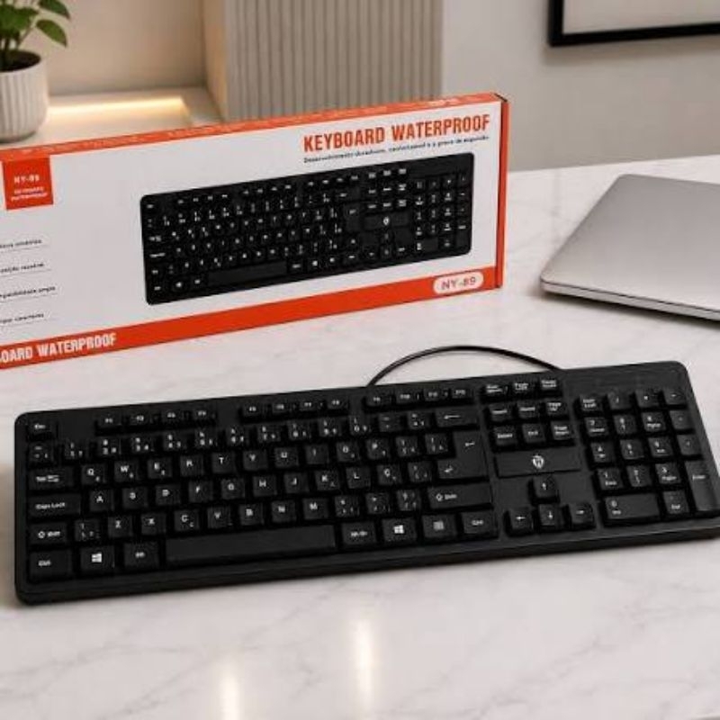 teclado pra Pc notebook Mac jogos e Conexão USB, Design Compacto, Versátil NY-89 keyboard waterproof