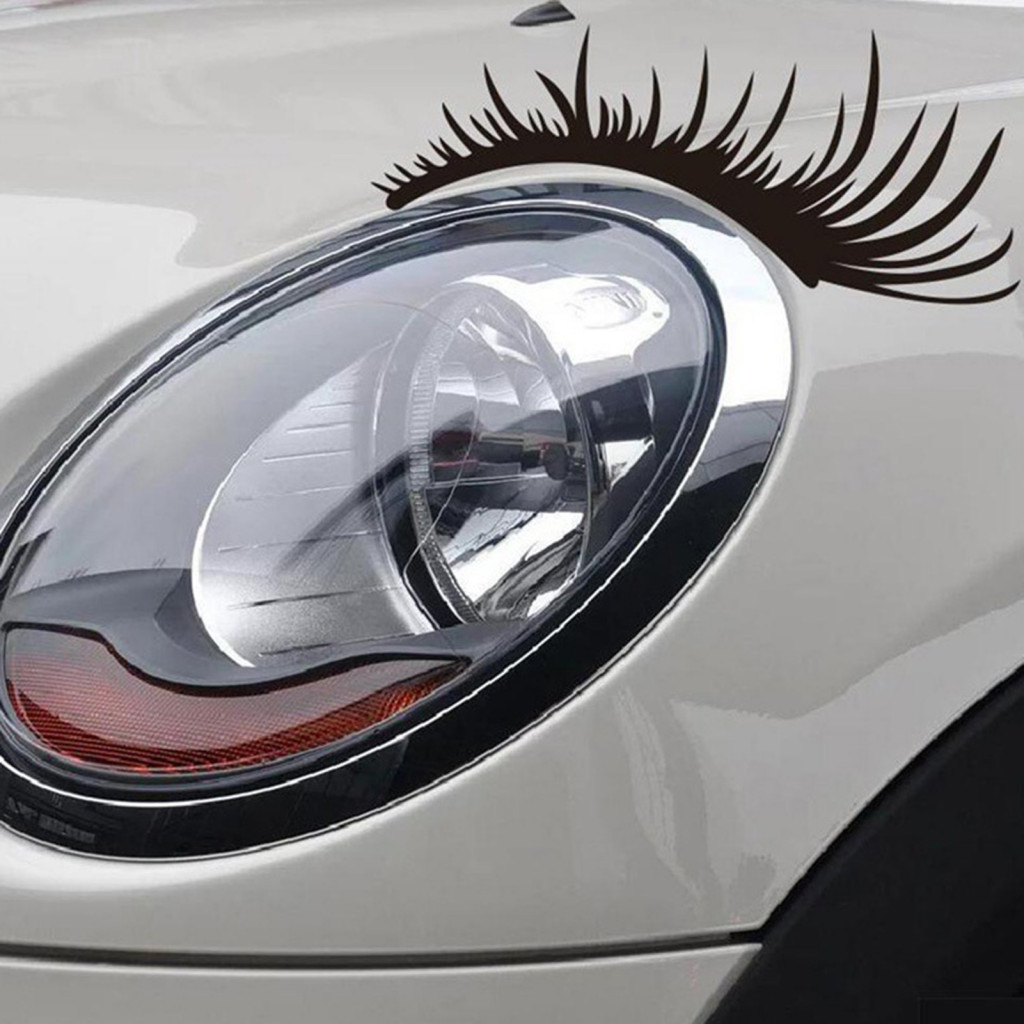 Vinyl Decals Adorable Gift Stickers 2 Pcs Waterproof Car Eyelash Funny Headlight Cute Vehicle Decoration for Tailgate Fr