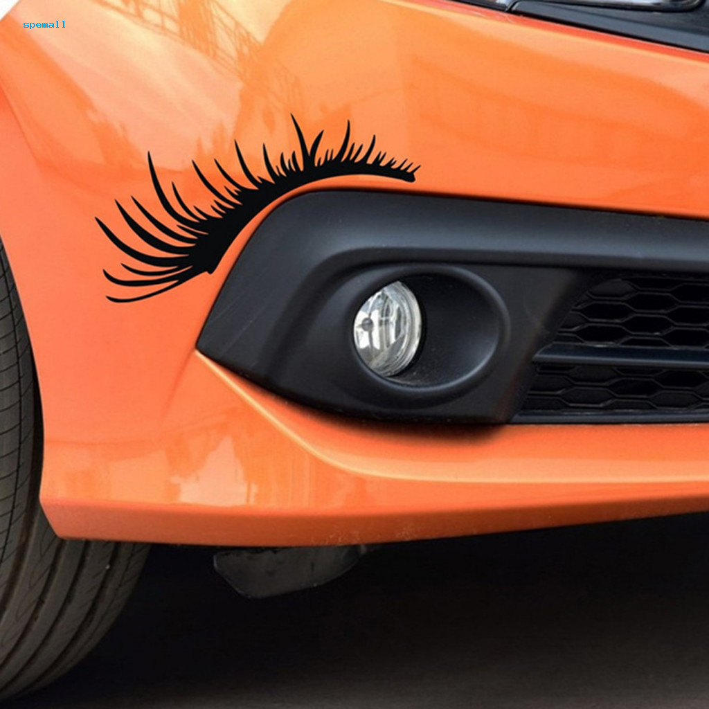 Vinyl Decals Car Stickers Waterproof 2pcs Eyelash Funny Headlight Cute Vehicle Decoration for Cars Trucks Fridges Window
