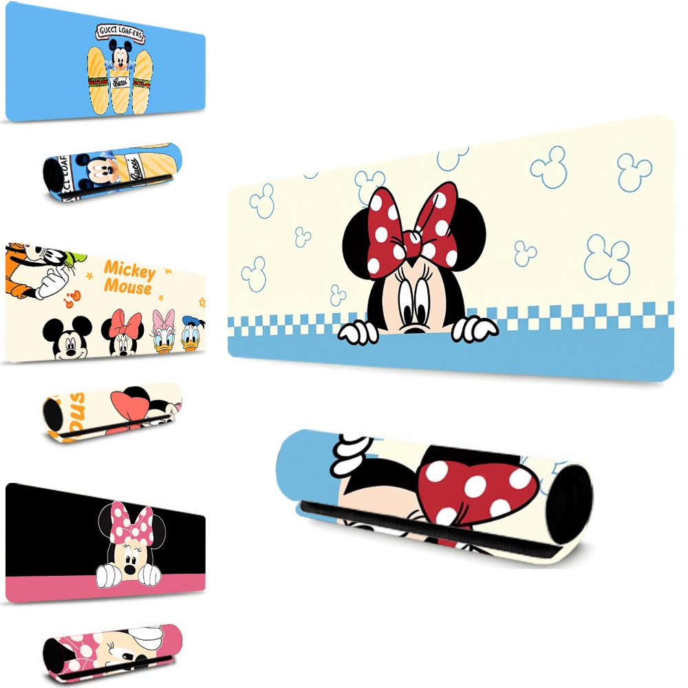Disney Mickey Minnie Extended Mouse Pad Large Waterproof Non-slip Desk Mat for Office Student Laptop Gaming