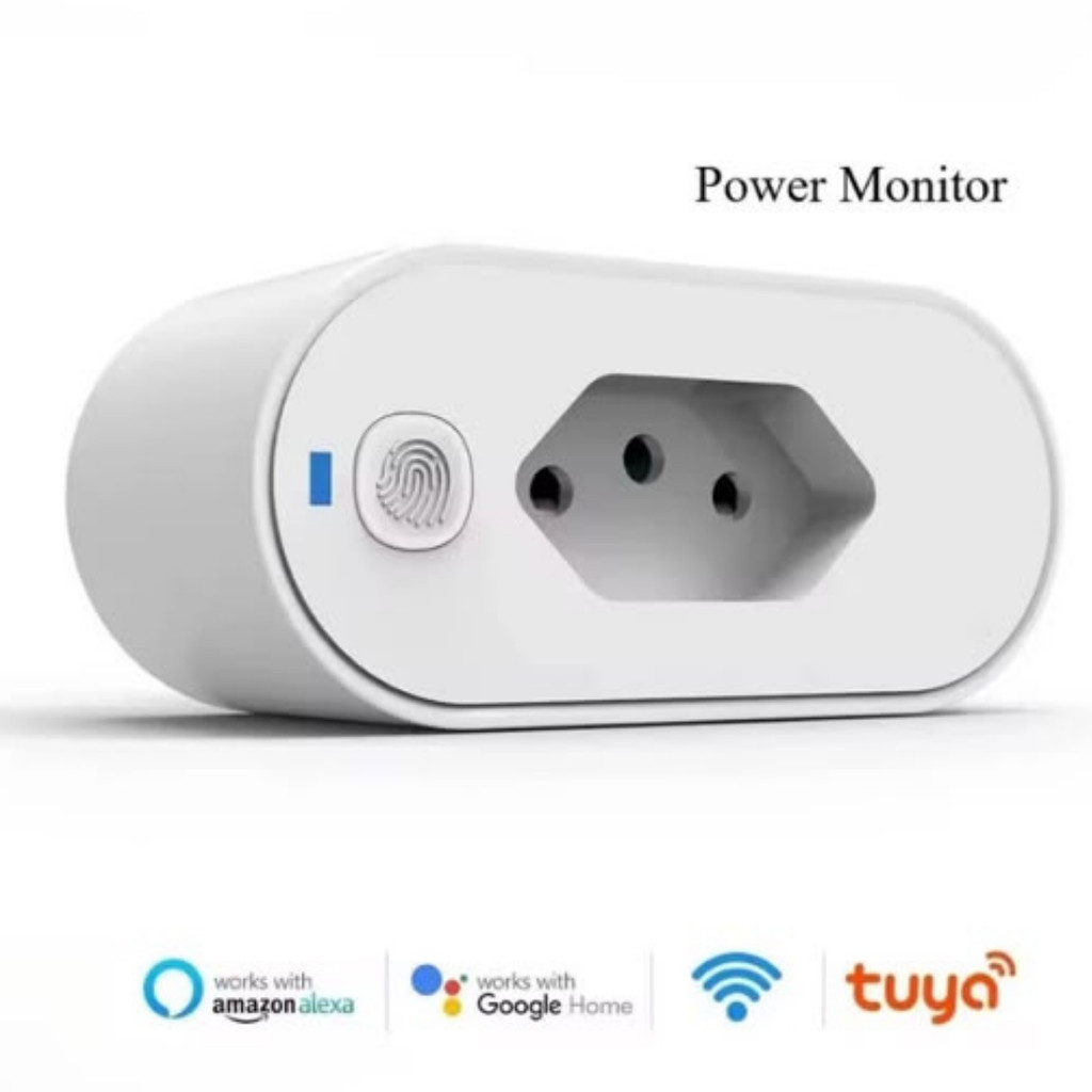 Tomada Inteligente Compatível Com Alexa Google Home Tuya Smart Life Wi-fi Bivolt Com Monitor De Consumo 110V 220V Bivolt