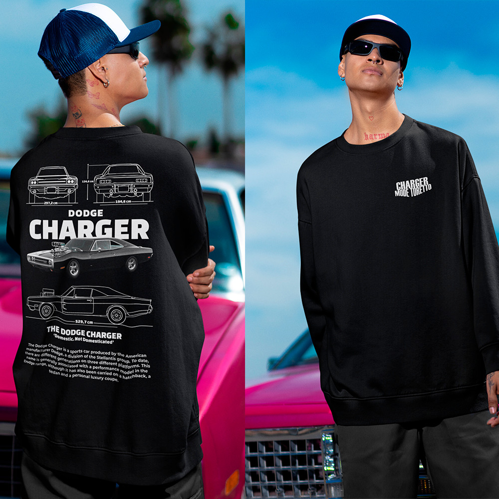 Moletom Dodge Charger Toretto Filme Velozes E Furiosos Blusa De Frio Gola Careca Carro Turbo