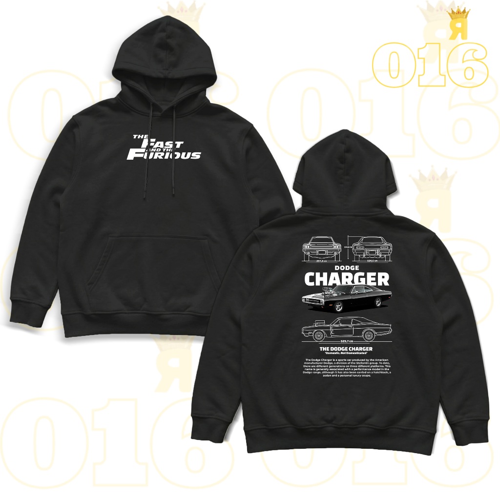 Moletom Velozes e Furiosos Dodge Charger R/T | Carro do Toretto - Estampa Muscle Car Blusa Canguru