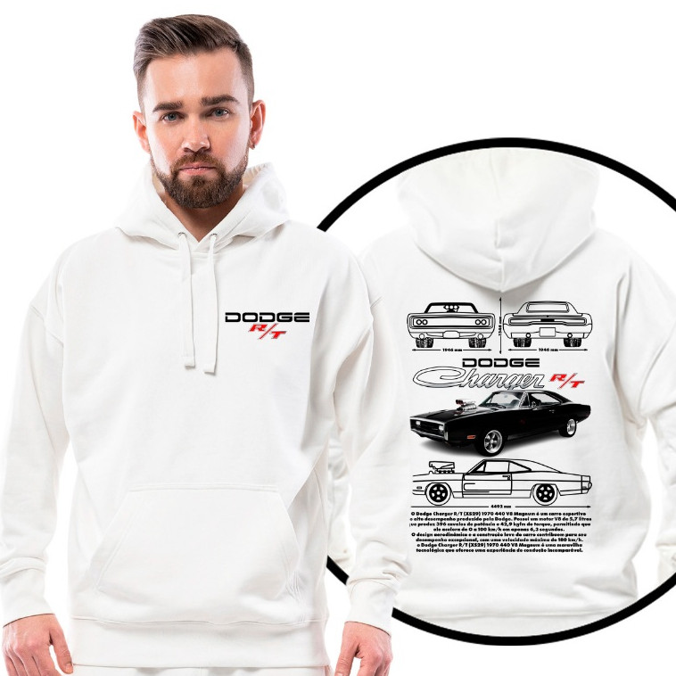 Moletom Casaco De Frio Carro Corrida Luxo Dodge Charger R/T 197 Lançamento