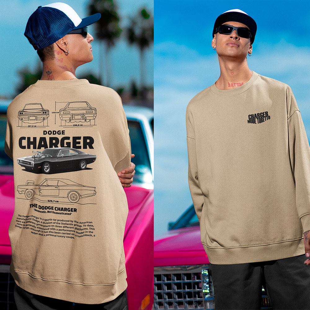 Moletom Dodge Charger Toretto Velozes E Furiosos Blusa De Frio Gola Careca Carro Esportivo Turbo