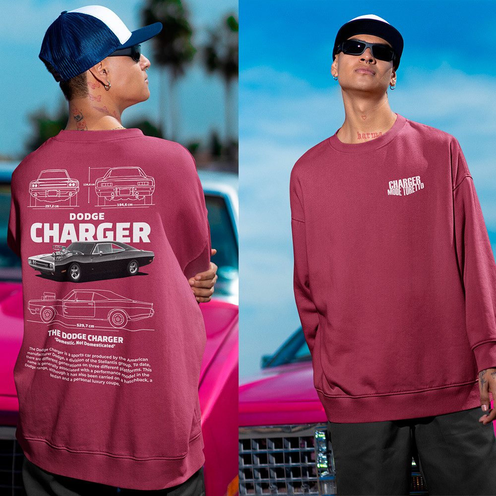 Moletom Velozes Furiosos Dodge Charger Toretto Blusa De Frio Gola Careca Filme Carro Esportivo