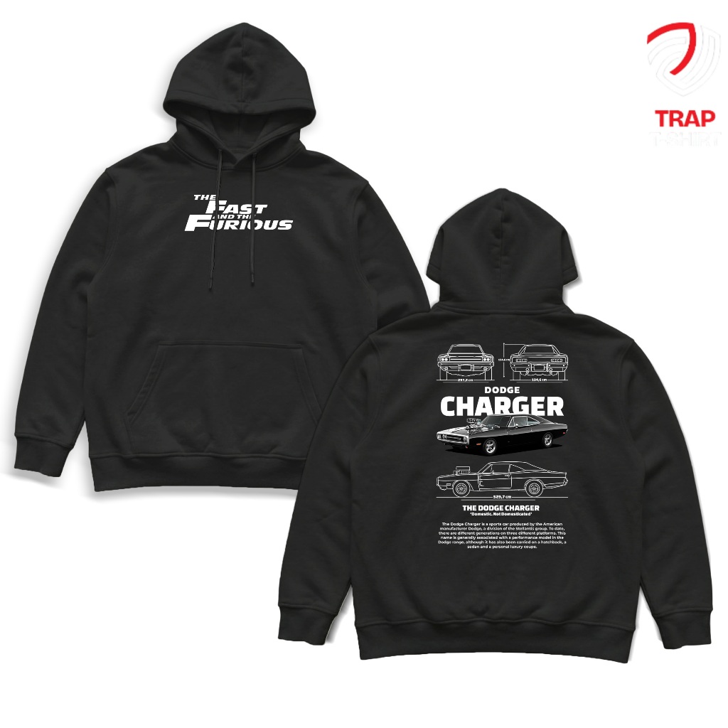 Moletom Velozes e Furiosos Dodge Charger R/T | Carro do Toretto - Estampa Muscle Car Blusa Canguru