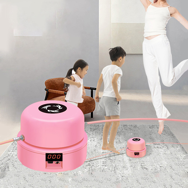 Rotação 360 ​​graus Máquina De Pular Automática Inteligente , Corda Fitness Interativa Multicamadas Com Contador Digital