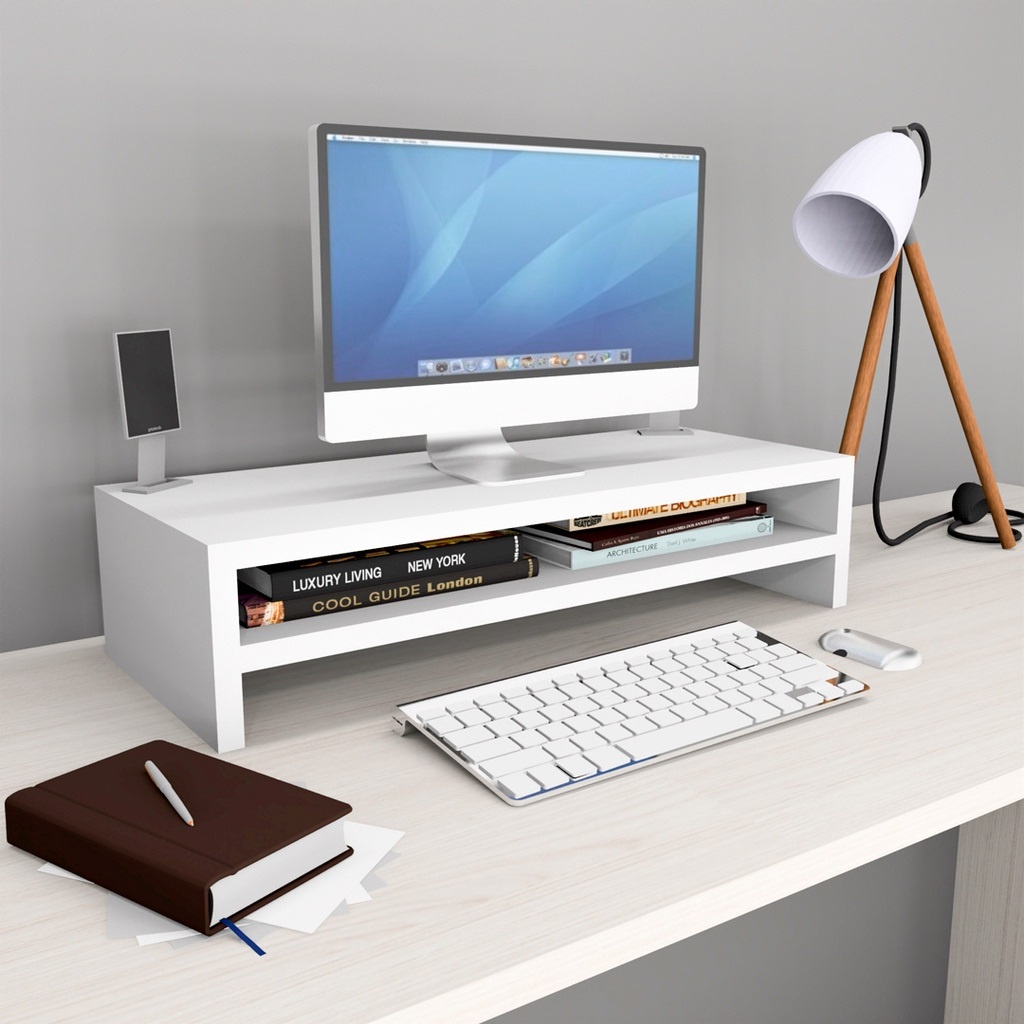 Suporte Base Para Monitor pronta entrega Ergonômico mesinha Mdf 15mm