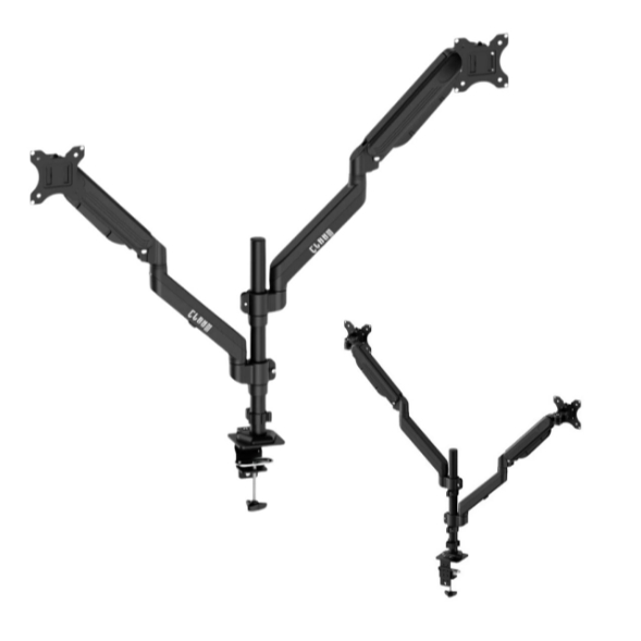 Suporte CS24 Articulado com Pistão a Gás Para Dois Monitores - Clanm