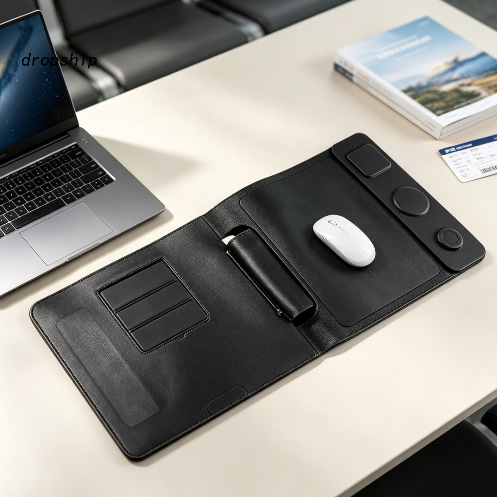 Laptop Bag with Wireless Charging Foldable Office Desk for Travel Charger 3-in-1 15w Magnetic Organizer for Phone Watch