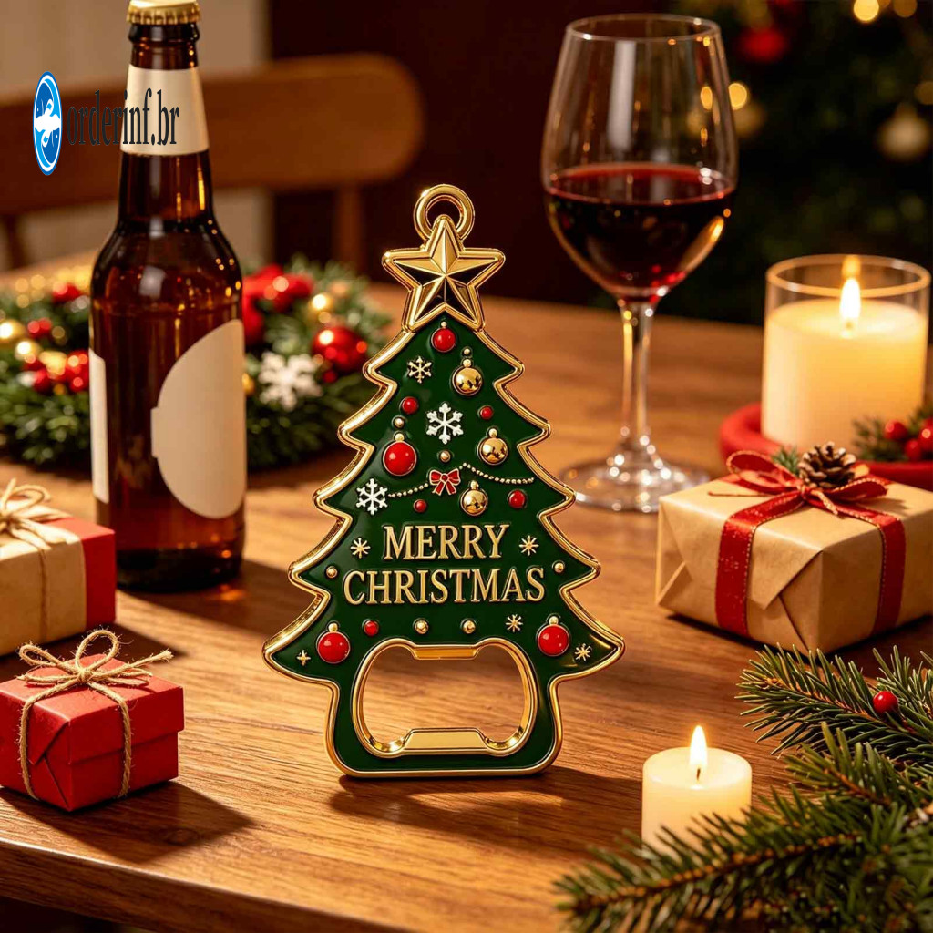 Decorative Kitchen Accessories Beer Bottle Opener Christmas Tree Magnetic Fridge Magnet Heavy Duty Metal Bar Tool Holida