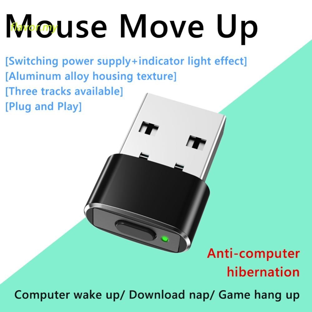 Novo Mini Mouse Jiggler Botão Liga/Desliga Simulador de Movimento do Mouse USB para Notebook e Computador de Mesa