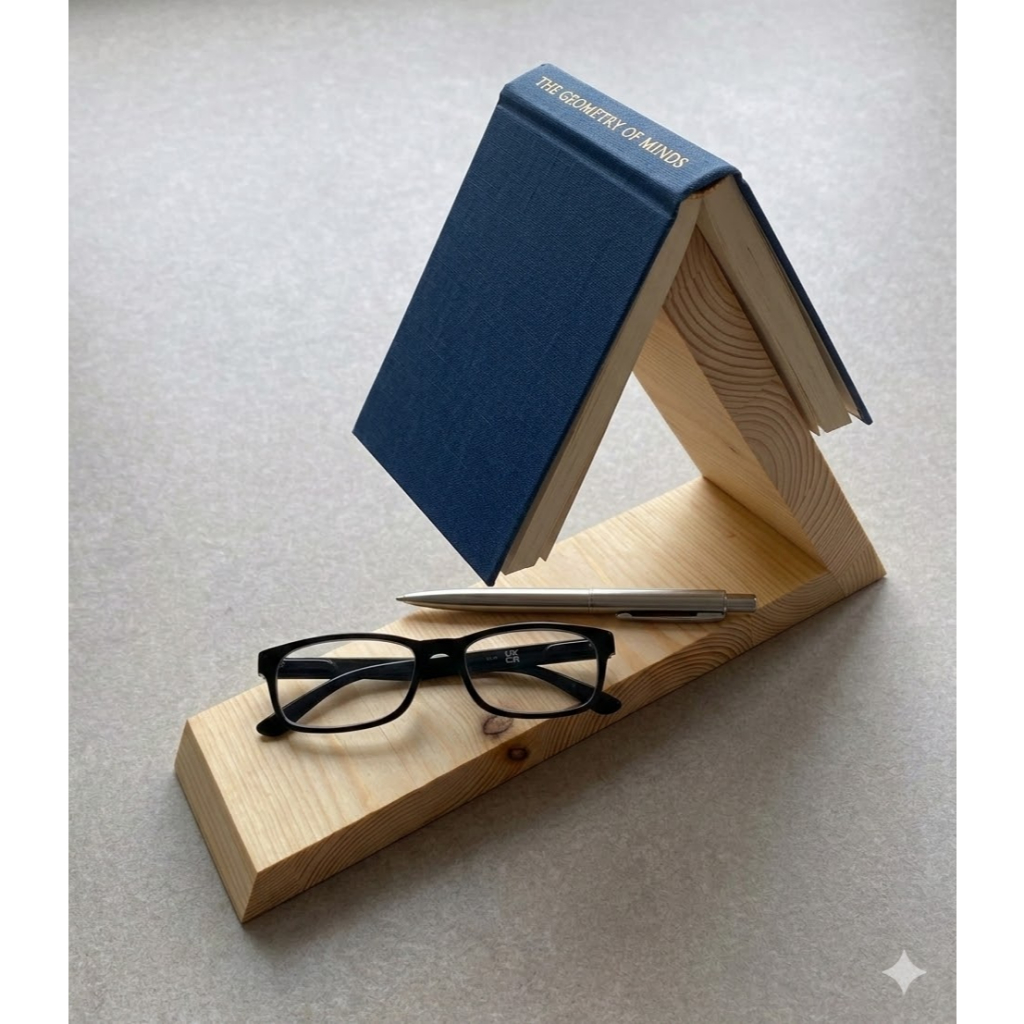 Suporte para Livro, Tablet ou Smartphone, organizador 100% madeira decoração para setup gamer, cantinho da leitura