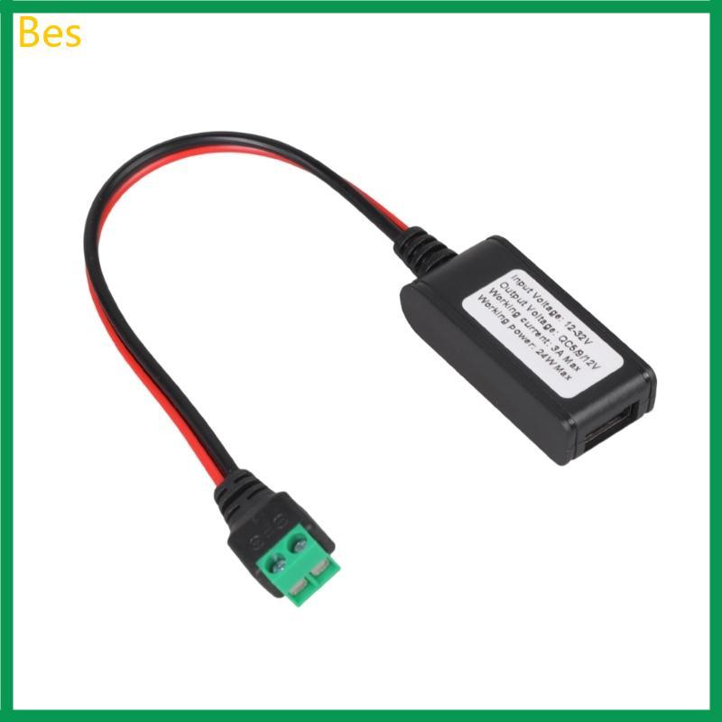 2Pin To QC3 0 USB Fast Charging Cable For Car Camera Phone 12V 32V Input