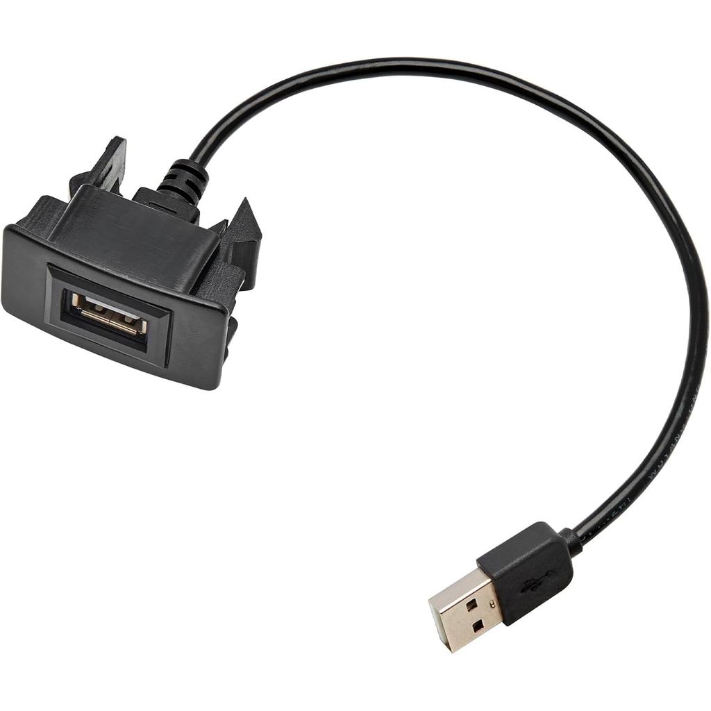 Anina USB Port Car Charger for Honda, Male to Female USB Power Socket Adapter, Panel Flush Mount Extension Cable for Civ