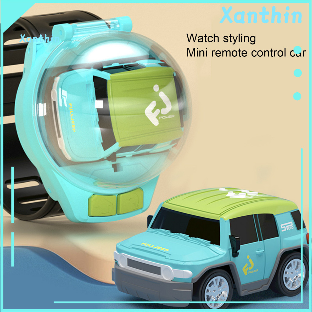 Rechargeable Remote Control Toy Watch Car Kids Usb 2.4ghz Mini Rc Racing Vehicle with Adjustable Strap for Toddlers
