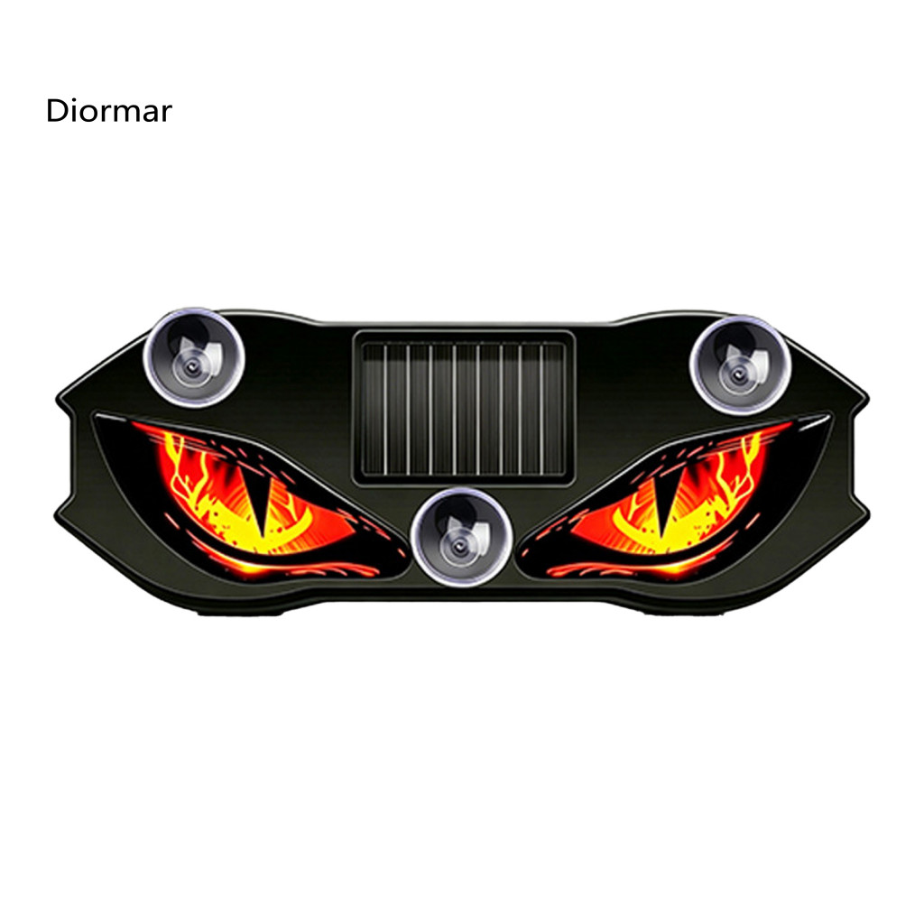 Atmosphere Lamp for Auto Rechargeable Car Decoration Solar Demon Eye Window Light Wireless Led with Suction Cup Vibratio