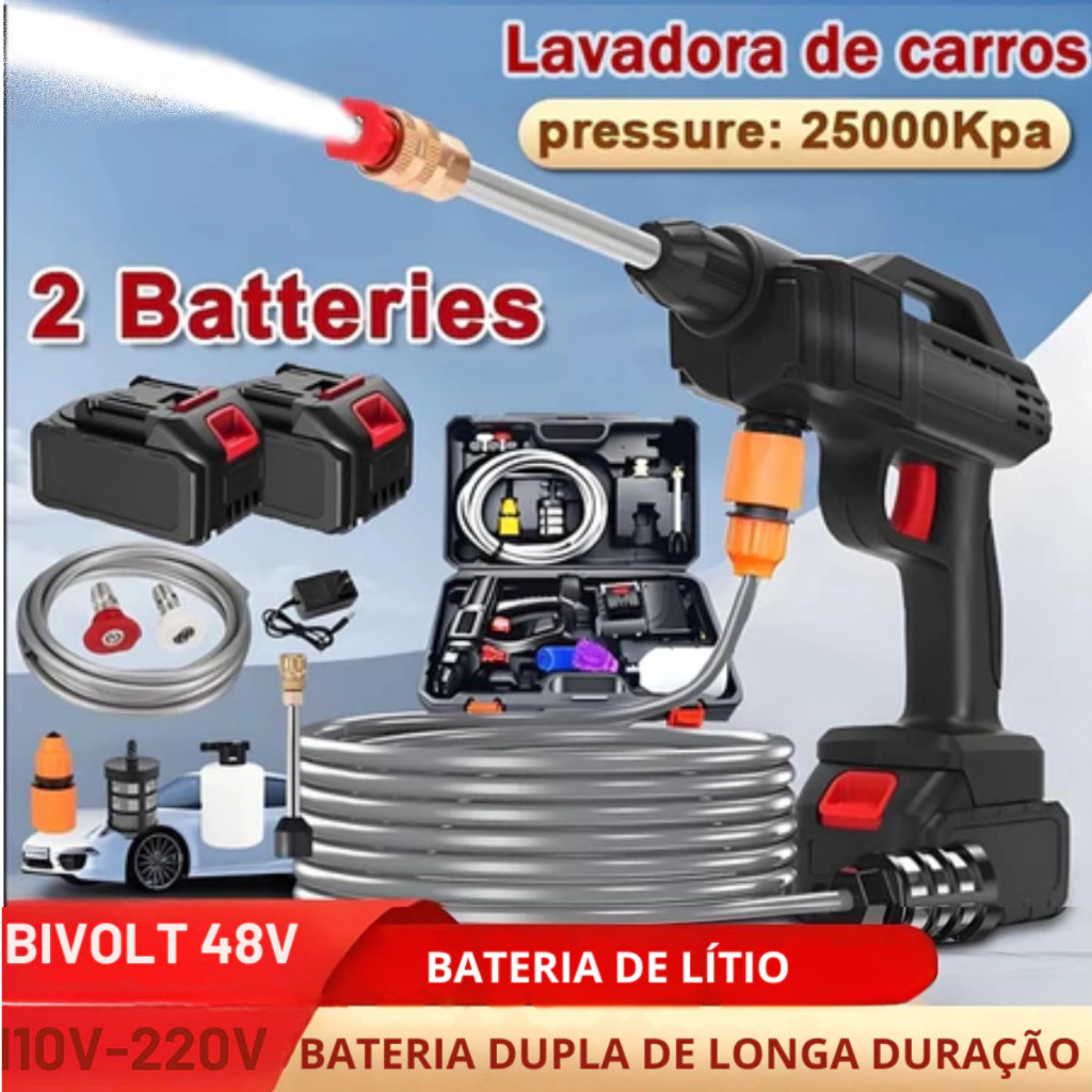 Portable Rechargeable High Pressure Washer for Cars and Gardens Premium Line Professional Car Wash Gun