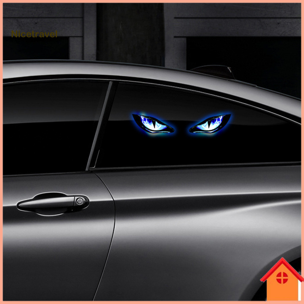 Universal Suction Cup Led Strobe Atmosphere Lamp for Auto Solar Demon Eye Car Window Light Wireless Rechargeable with fo