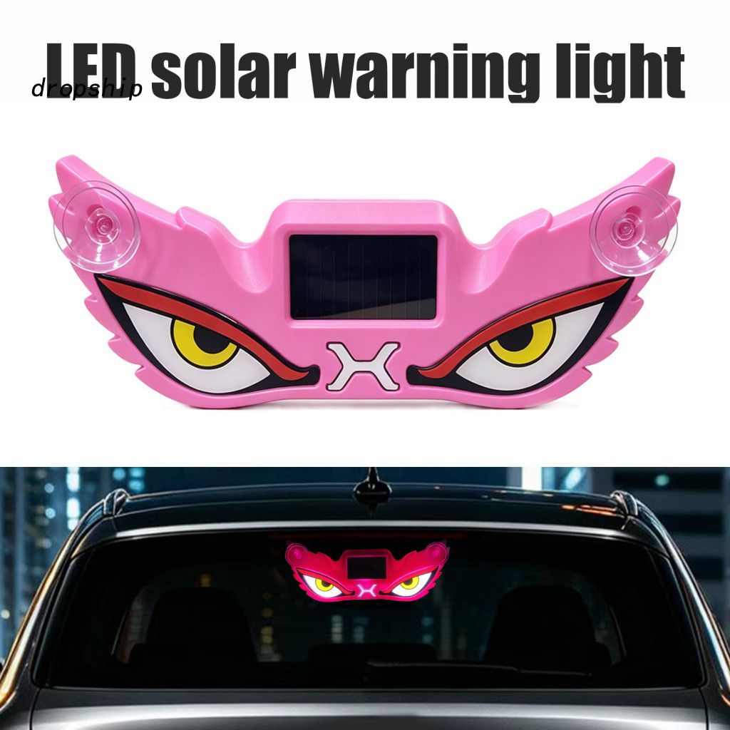 Devil Eye Led Window Light Vibration Sensor Demon Solar Rechargeable Car Warning with Suction Cup – for Auto for South
