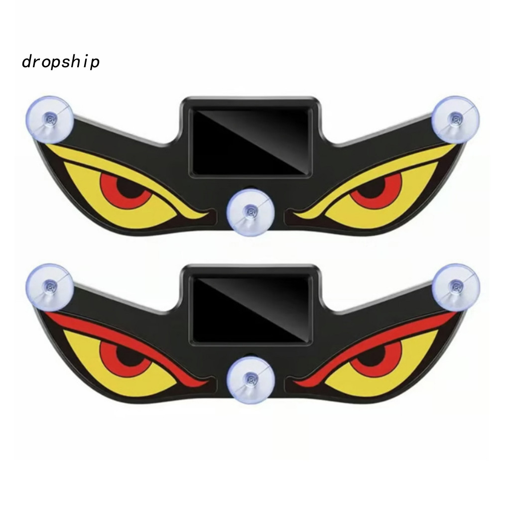 Sensor Car Light Dynamic Demon Eye Devil Eyes Solar Powered Led with Vibration Usb-c Rechargeable Windshield Ambient for