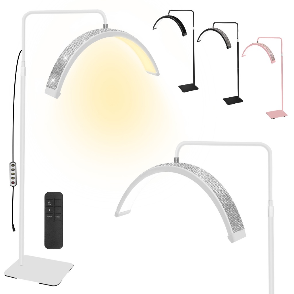 Aesthetic Floor Light with Crystals – Adjustable LED Light for Salon and Spa LUPITA
