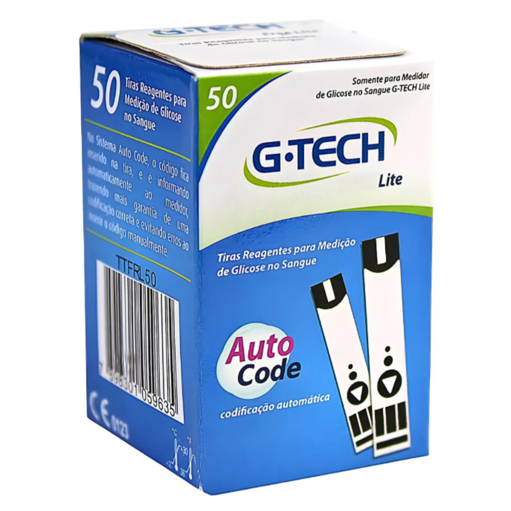 Tiras G-tech Lite 50unid Glicemina