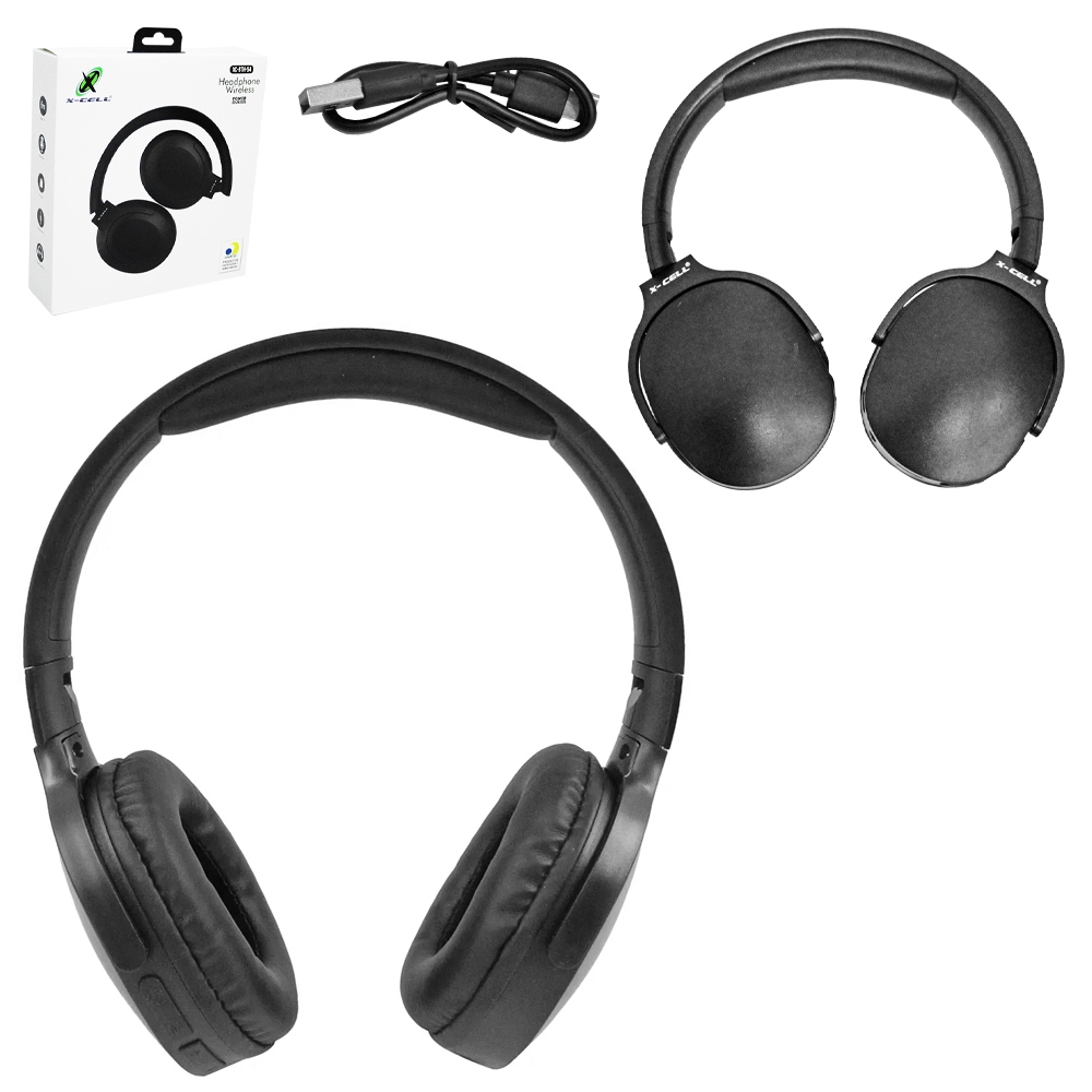 FONE DE OUVIDO BLUETOOTH HEADPHONE COM MICROFONE RECARREGAVEL BIVOLT + CABO USB