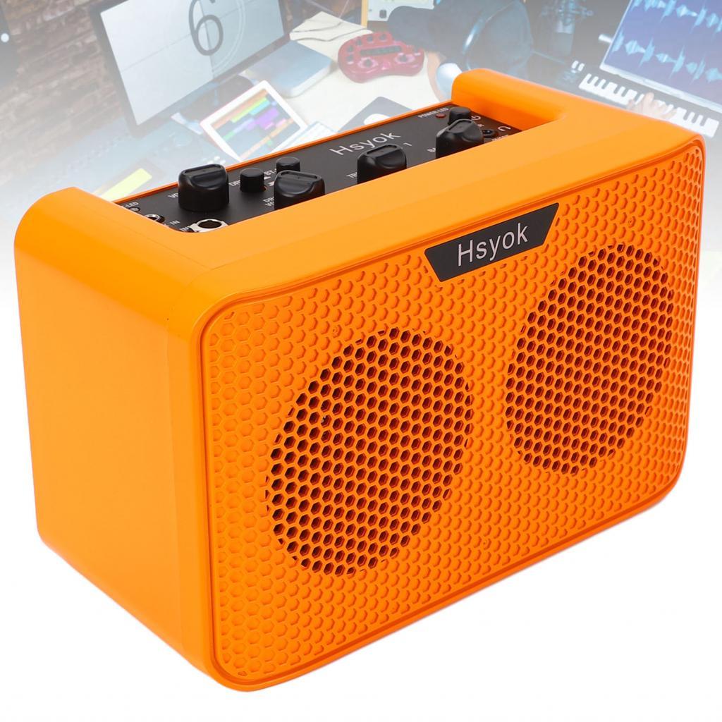 lightdot.br Electric Guitar Amplifier 10W Output BT Portable Amp Speaker with Delay Effect 3.5mm Earphone Jack Volume