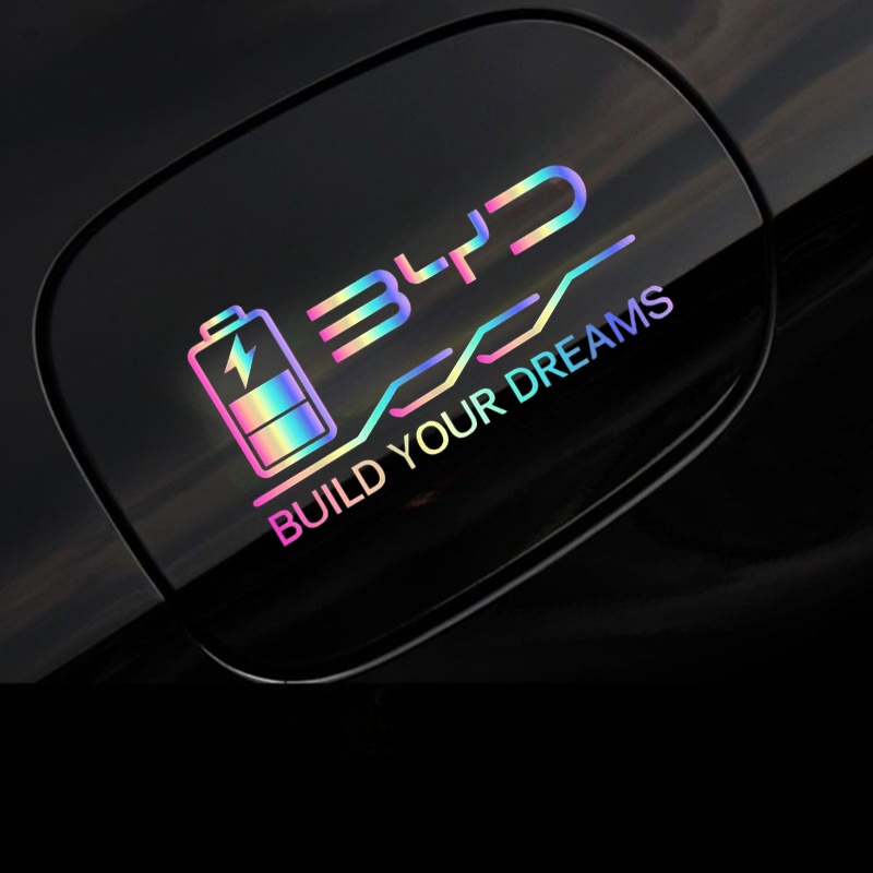 Novo Decalque De Tampa Do Tanque De Combustível Para Carros A Laser BYD Série ATTO 3 YUAN PLUS SEAL Dolphin Electric Car Charging Port Adesivo Decorativo