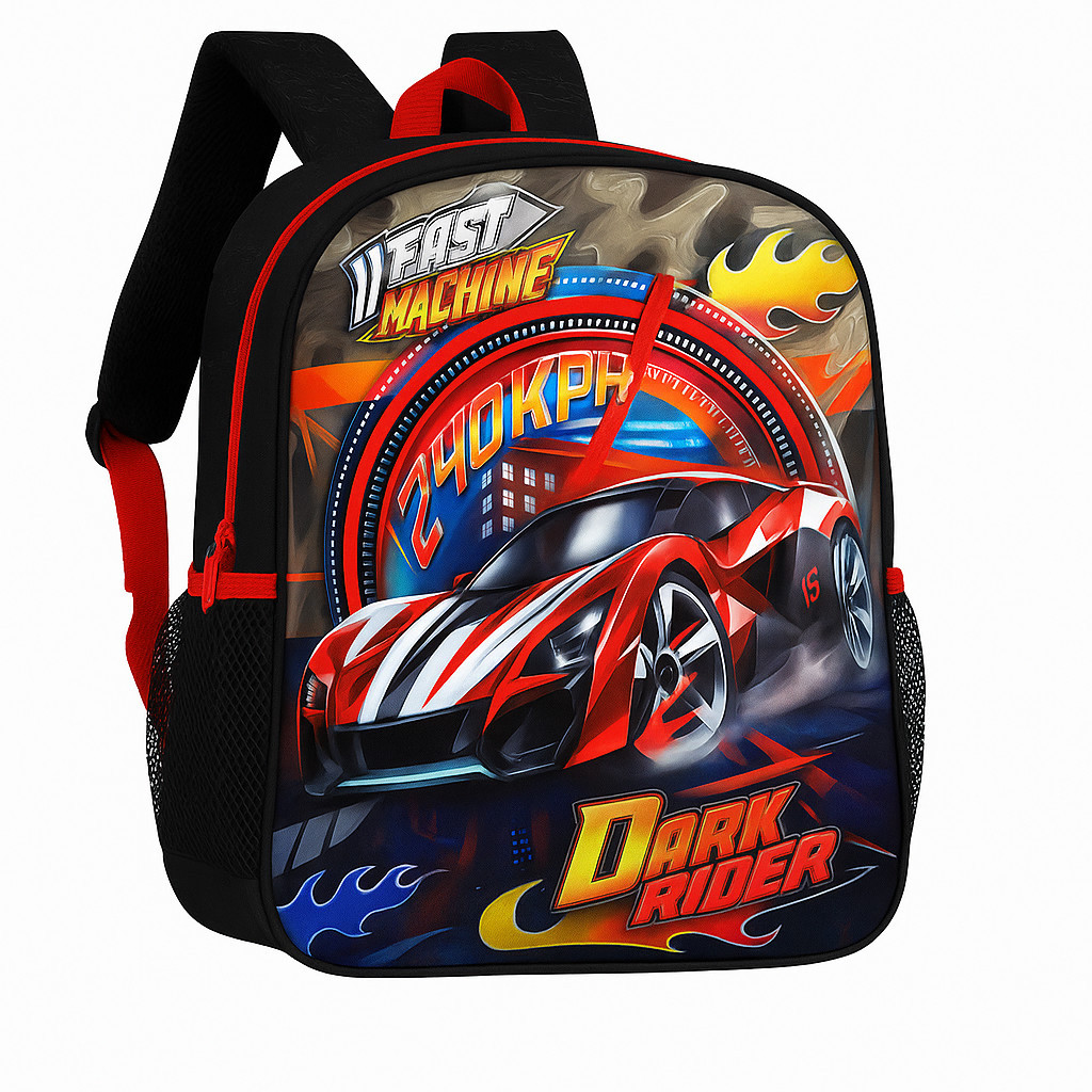 Mochila Escolar Fast Machine Clio Style C/ Zíper Grande