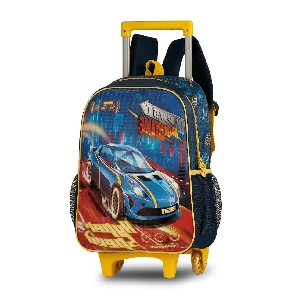 Mochila Clio Kids Masculina Fast Machine Roda