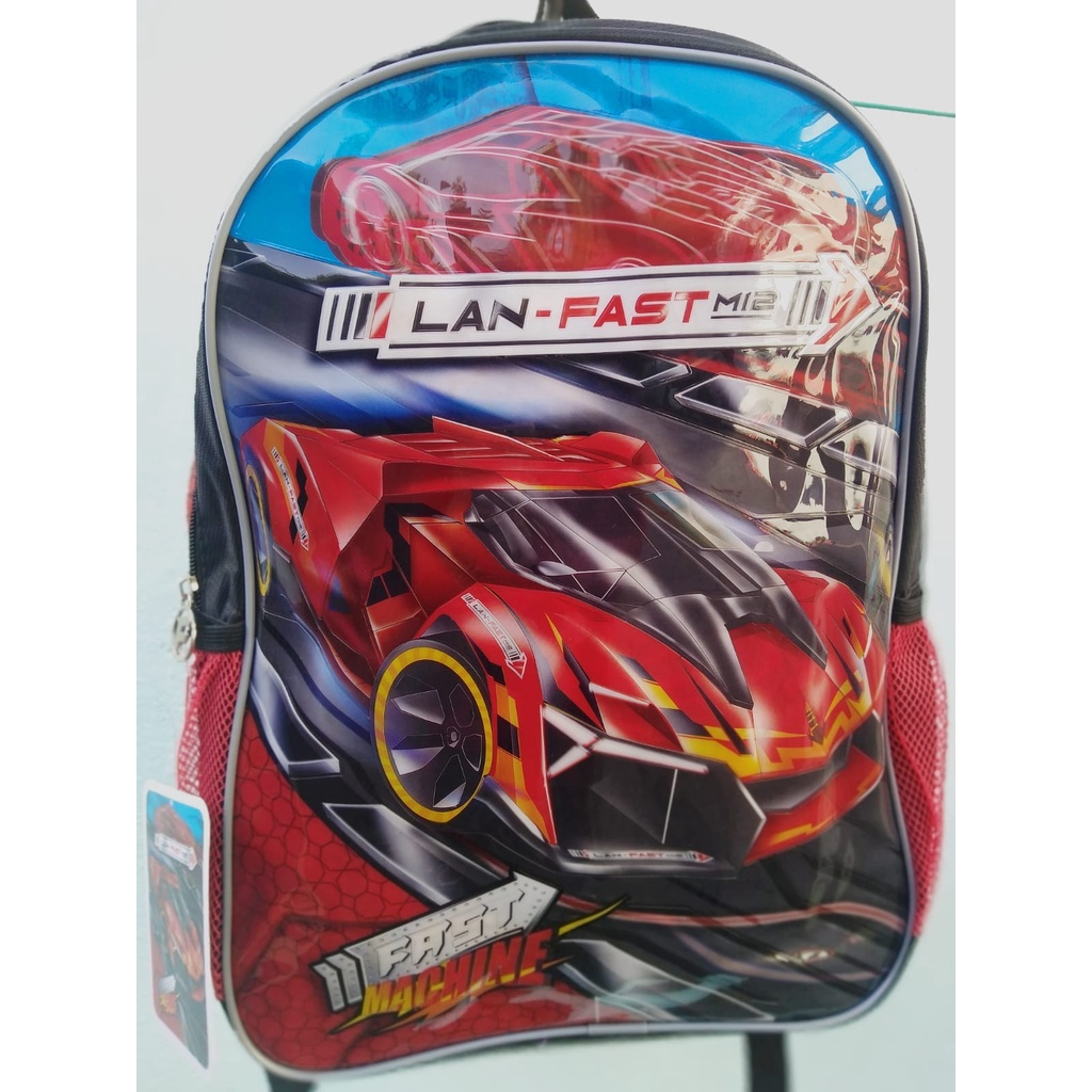 Mochila Masculina de PVC Mochila Escolar ou Passeio Fast Machine