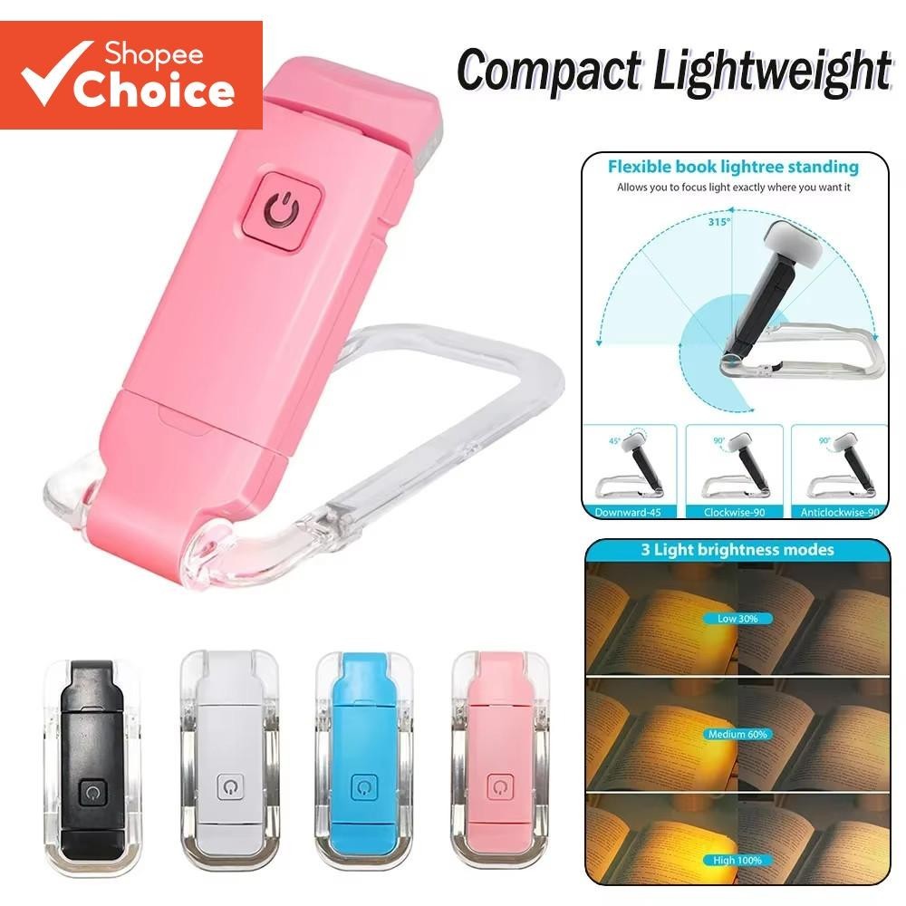 Luz De Livro Dobrável USB Mini LED Proteção Ocular 3 Cores Ajustáveis