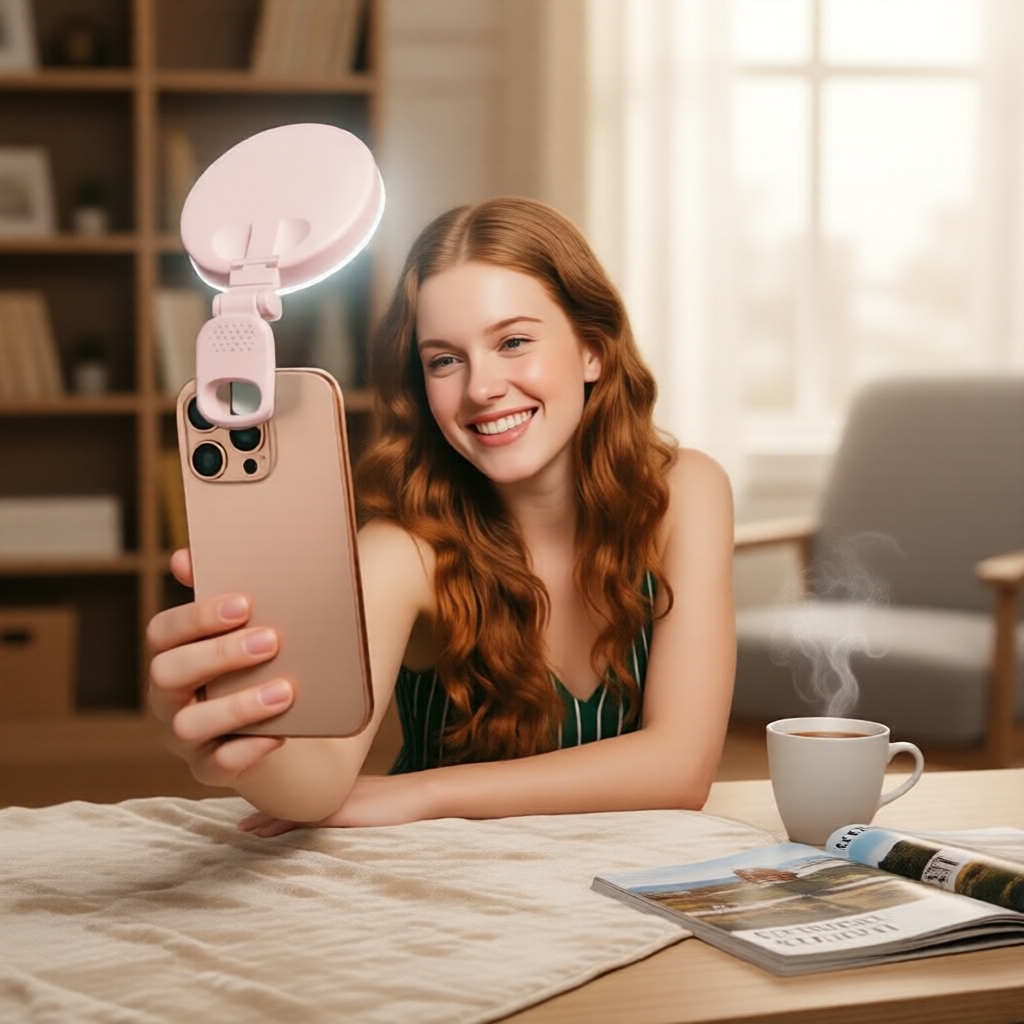 Clipe De Luz De Preenchimento De Telefone Em Ring Light Anel LED 2.68 Polegadas Recarregável Portátil Mini Lâmpada De Pa