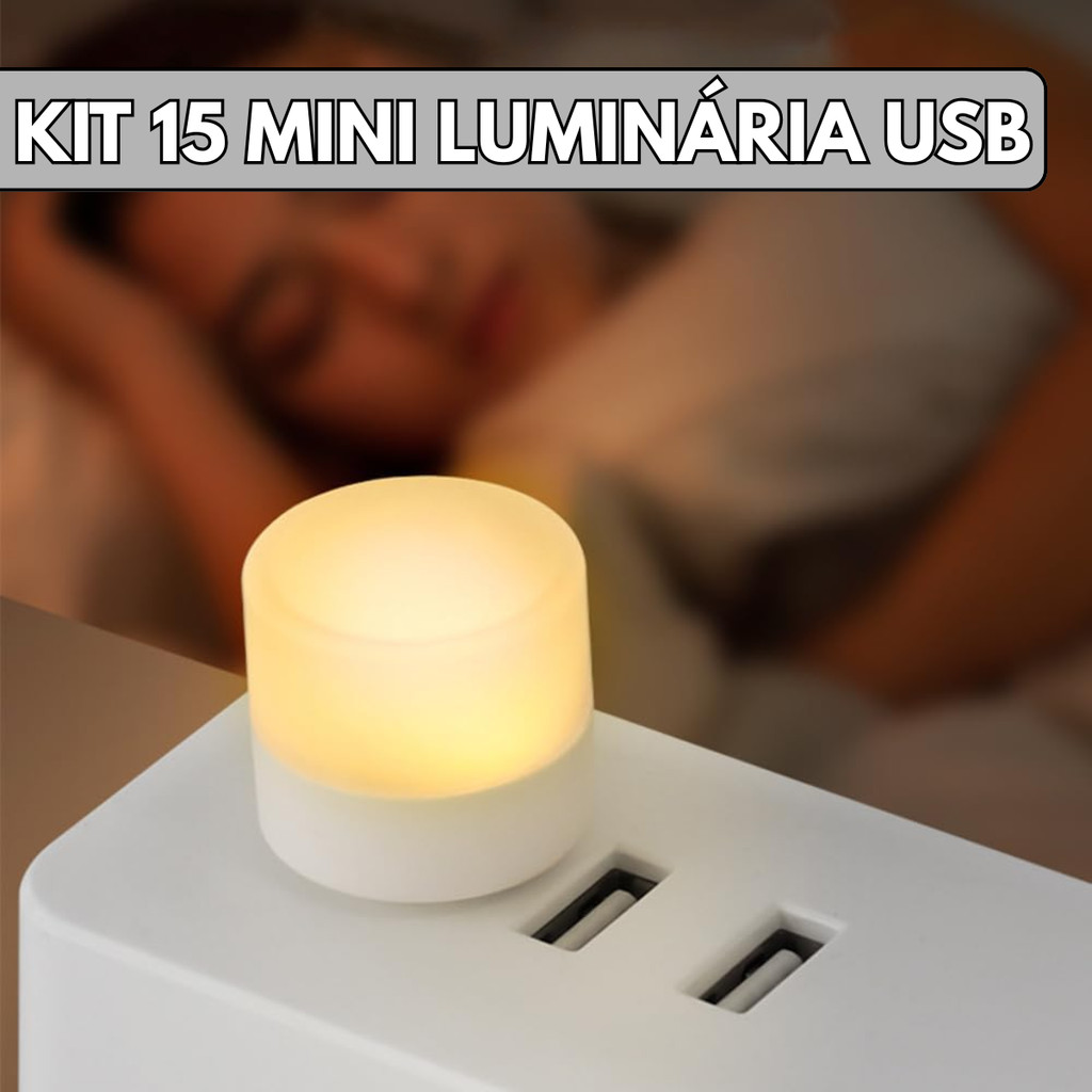 Kit Mini Luz Noturna USB Proteção Para Os Olhos Abajur De Mesa De Leitura 5V LED - Escolha Seu Kit