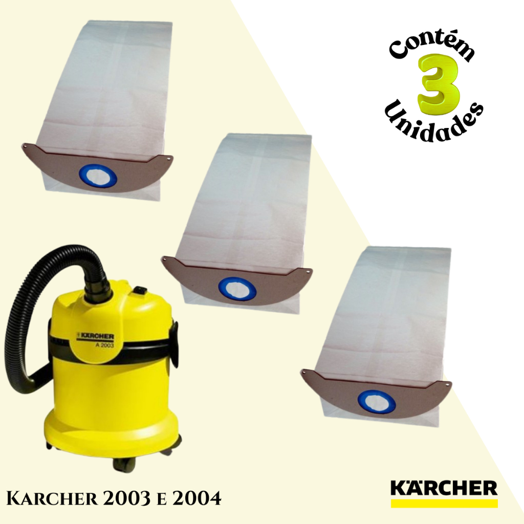 Saco Descartável Para Aspirador de Pó Compatível Com Karcher - 2003 e 2004