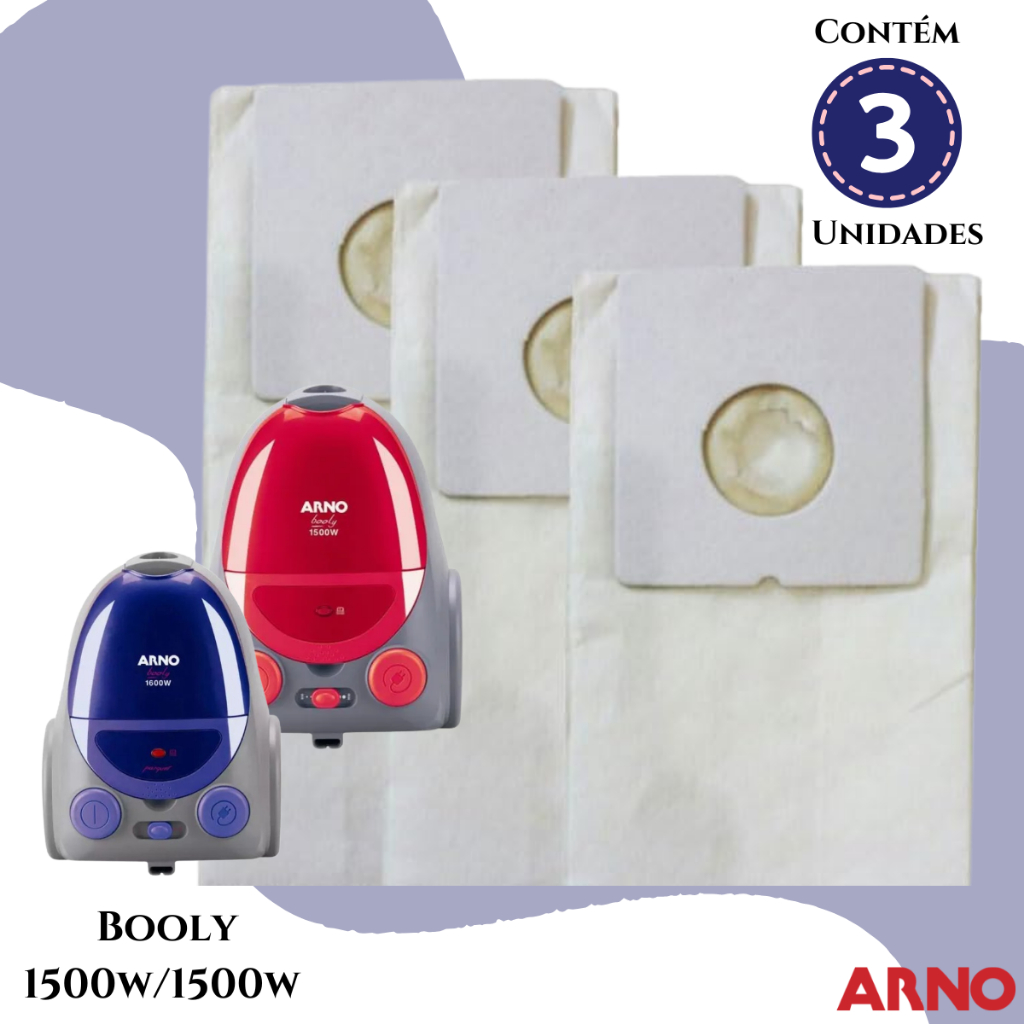 Saco Descartável para Aspirador de Pó Compatível Com Arno - Booly 1500w e 1600w