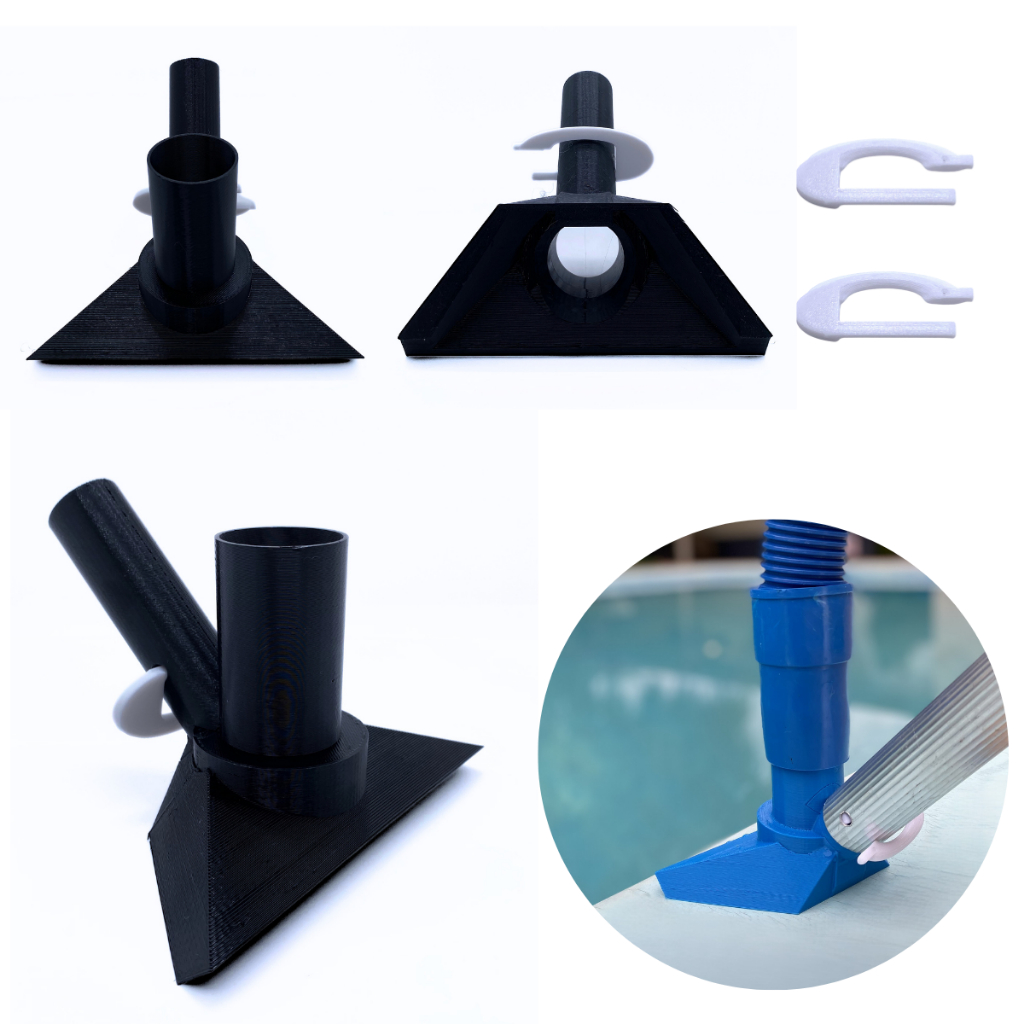 Aspirador De Piscina Folhas Cantos Limpeza Pesada Manual BoraLab 3D