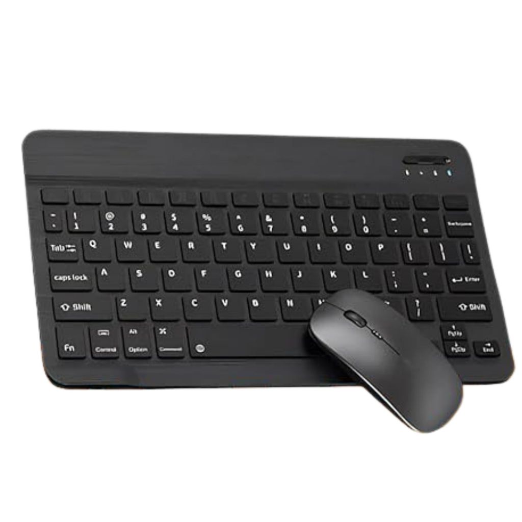 teclado e mouse Bluetooth, portátil, recarregável, sem fio wireless para tablet, celular, computador